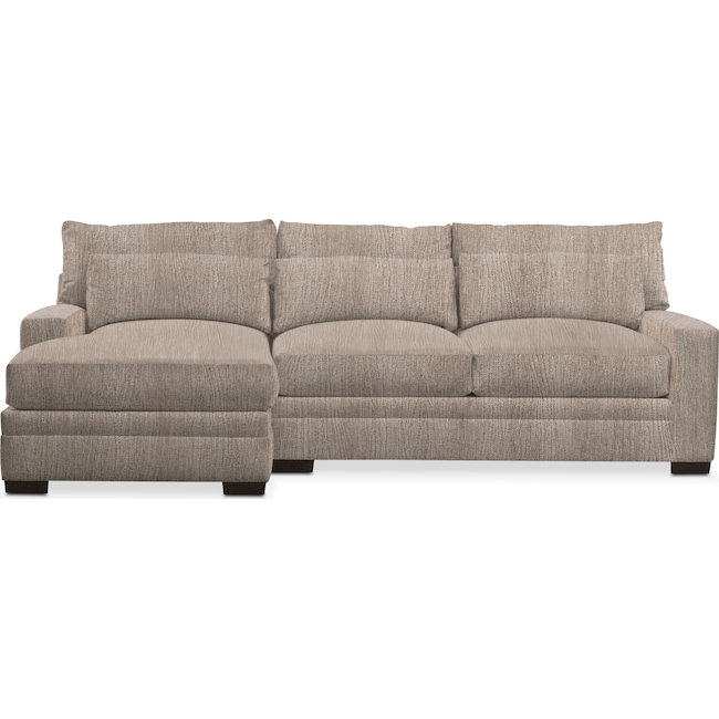 Living Room Furniture - Winston 2-Piece Sectional with Chaise