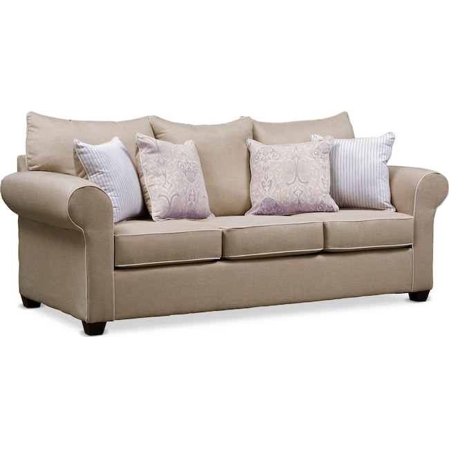 Living Room Furniture - Carla Queen Sleeper Sofa