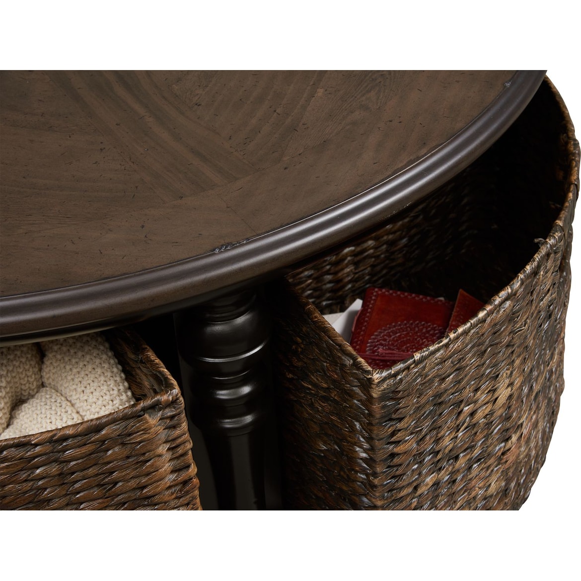 Charleston Round Coffee Table - Black | American Signature Furniture