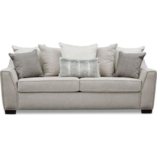 Sofas Couches Living Room Seating American Signature Roxie Sofa Gray