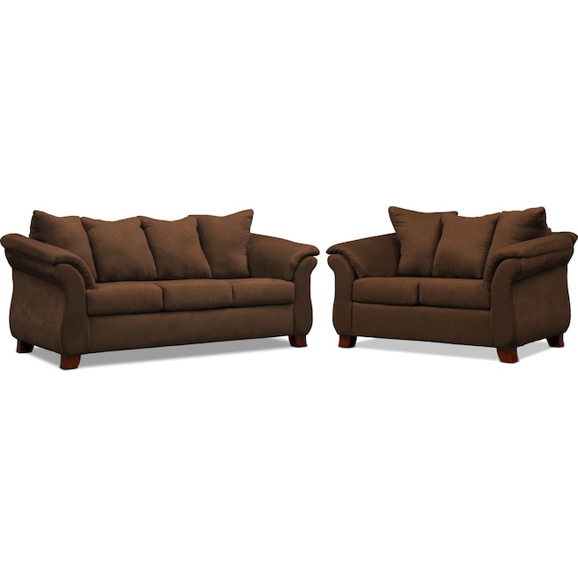 Living Room Furniture - Adrian Sofa and Loveseat Set