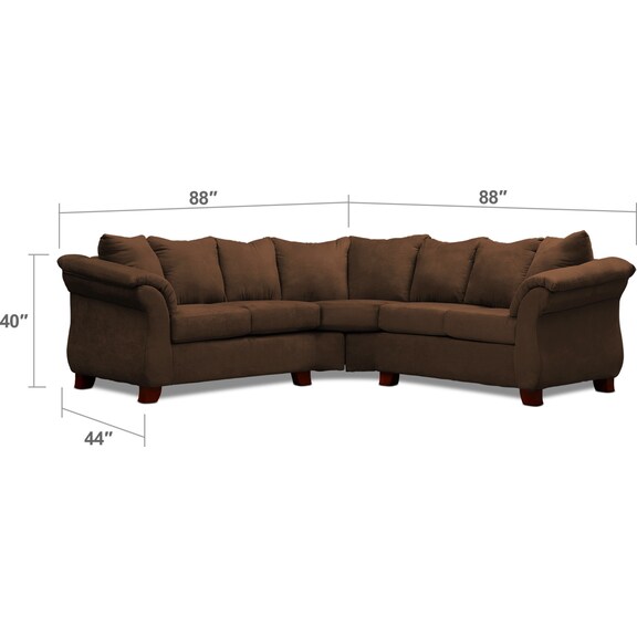 Living Room Furniture - Adrian 2-Piece Sectional
