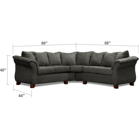 Living Room Furniture - Adrian 2-Piece Sectional