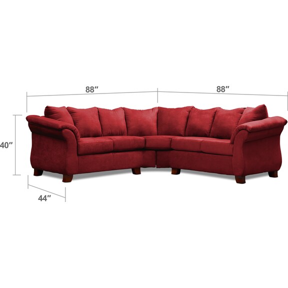 Living Room Furniture - Adrian 2-Piece Sectional