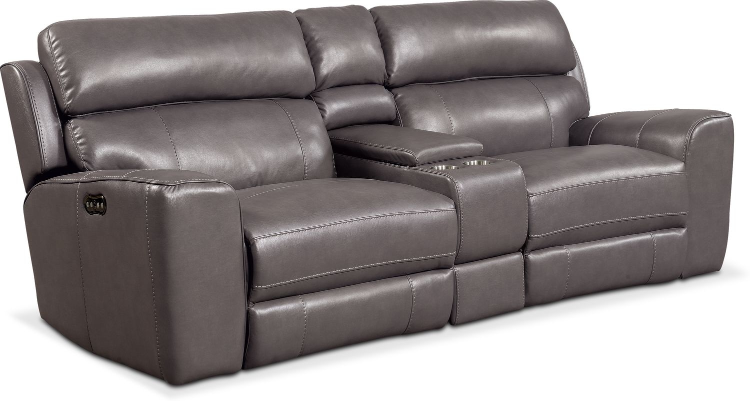 Newport 3-Piece Dual-Power Reclining Sofa with Console | American ...