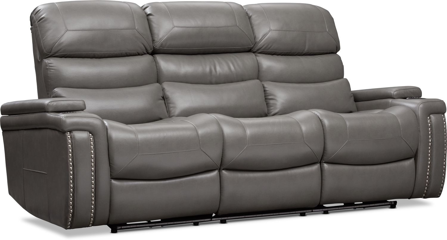 Jackson Triple Power Reclining Sofa - Gray | American Signature Furniture