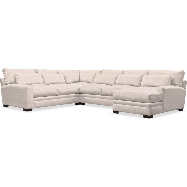 Living Room Furniture - Winston 4-Piece Sectional with Chaise