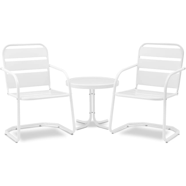 Outdoor Furniture - Wallace Set of 2 Outdoor Chairs and Side Table