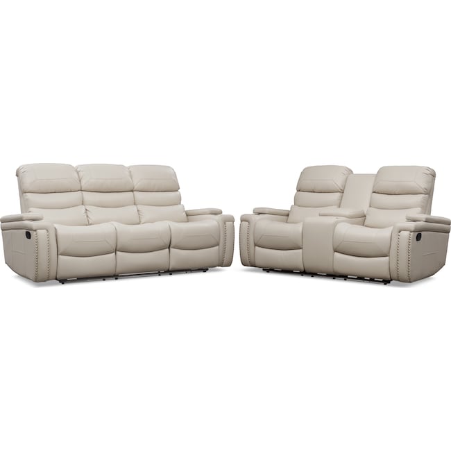 Living Room Furniture - Jackson Manual Reclining Sofa and Loveseat Set