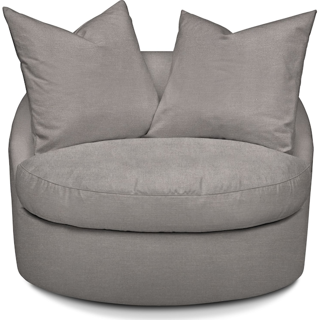 Living Room Furniture - Plush Swivel Chair