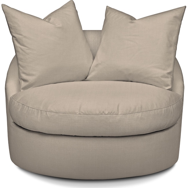Living Room Furniture - Plush Swivel Chair