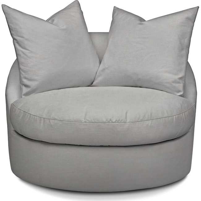 Living Room Furniture - Plush Swivel Chair