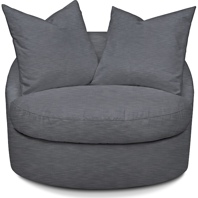 Living Room Furniture - Plush Swivel Chair