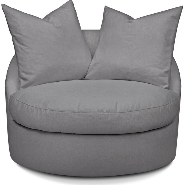 Living Room Furniture - Plush Swivel Chair