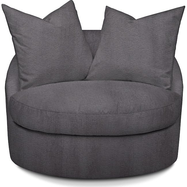 Living Room Furniture - Plush Swivel Chair