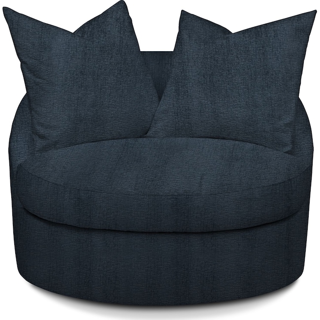 Living Room Furniture - Plush Swivel Chair
