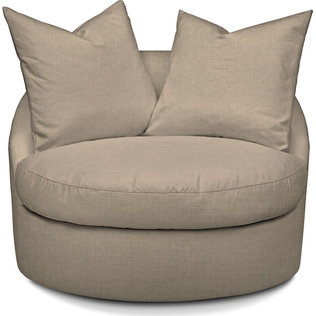 Living Room Furniture - Plush Swivel Chair