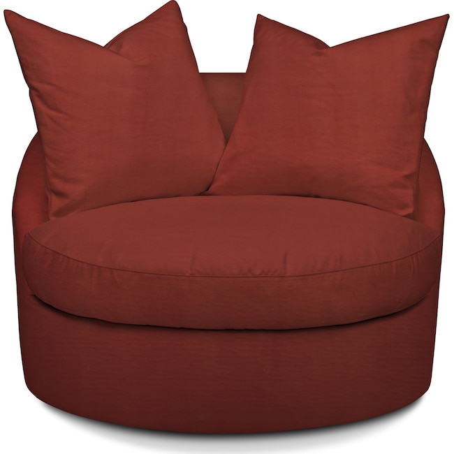 Living Room Furniture - Plush Swivel Chair