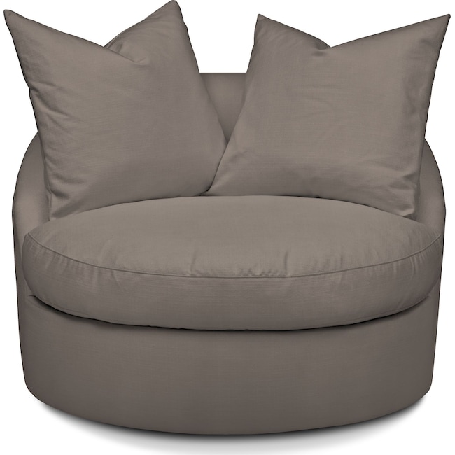 Living Room Furniture - Plush Swivel Chair