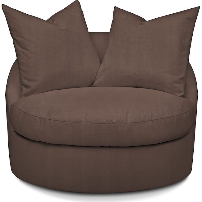 Living Room Furniture - Plush Swivel Chair