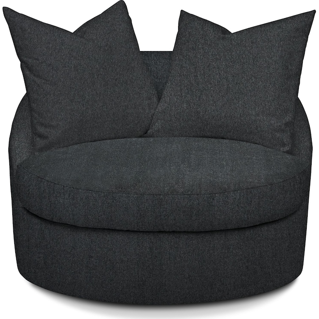 Living Room Furniture - Plush Swivel Chair