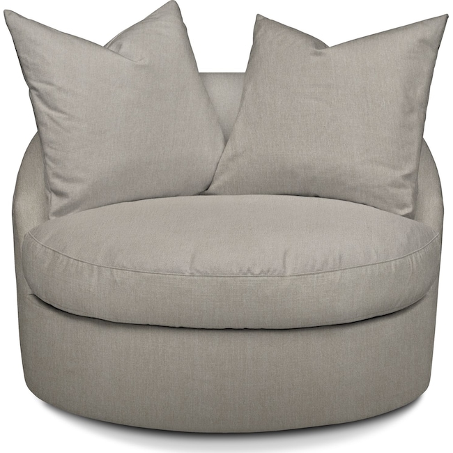 Living Room Furniture - Plush Swivel Chair