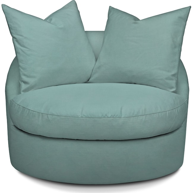 Living Room Furniture - Plush Swivel Chair