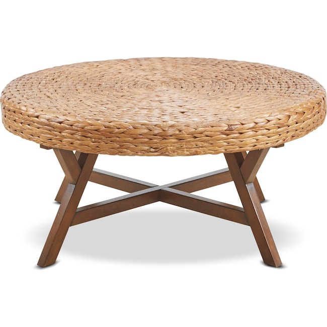 Accent and Occasional Furniture - Harbor Wicker Coffee Table - Brown