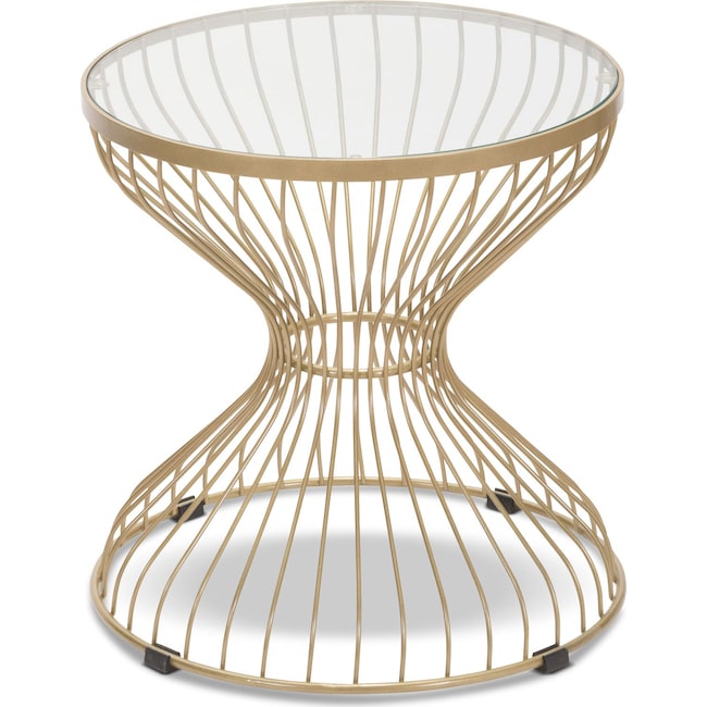 Accent and Occasional Furniture - Rose Side Table - Gold