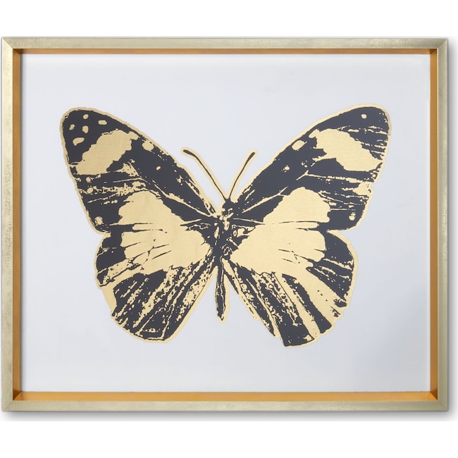 Home Accessories - Butterfly Wall Art - Black/Gold