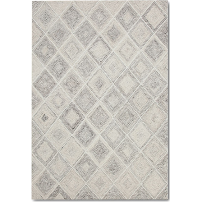 Rugs - Everest Area Rug - Ivory and Gray