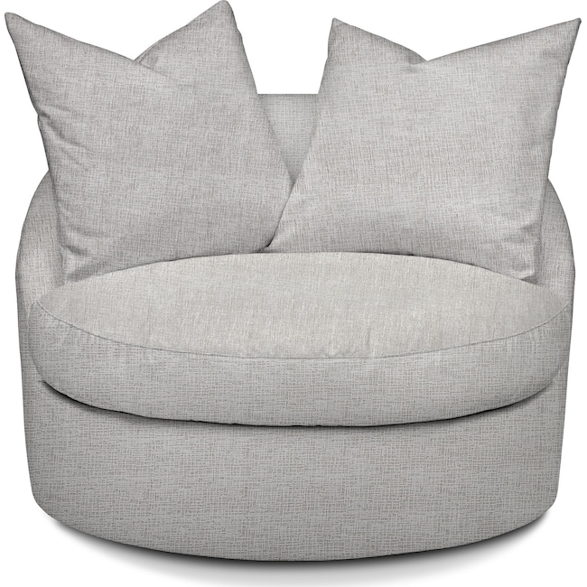 Living Room Furniture - Plush Swivel Chair