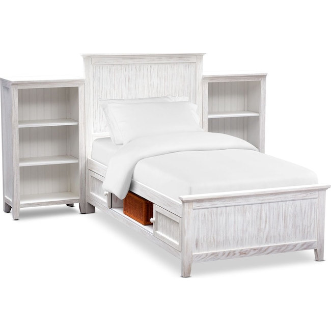 Kids Furniture - Sidney Bed with Storage and 2 Bookcases