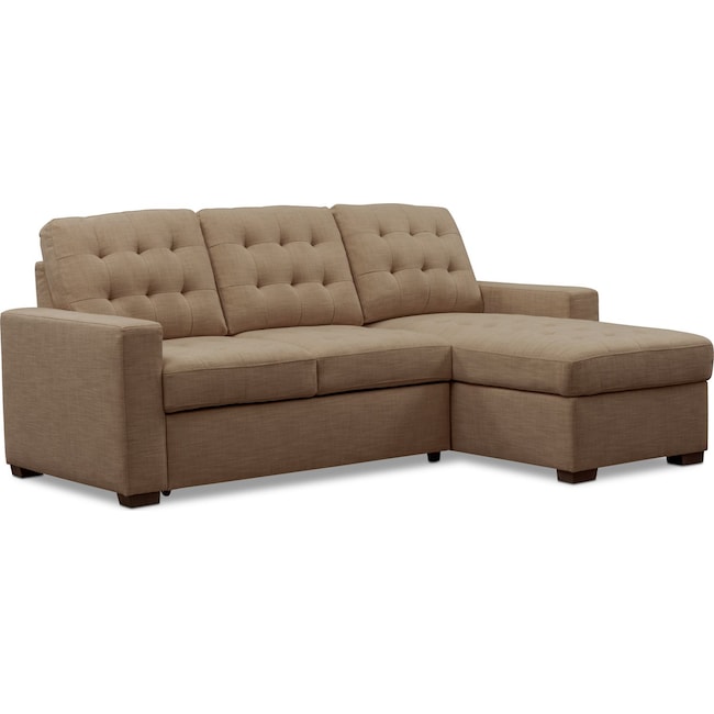 Living Room Furniture - Chatman 2-Piece Sleeper Sectional with Chaise