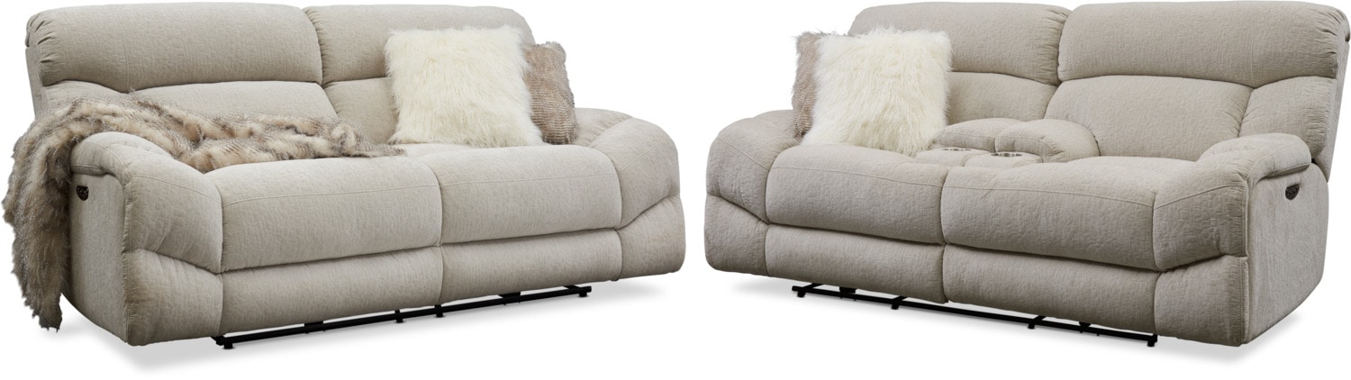 Wave Dual Reclining Sofa And Loveseat Set American Wave Dual Reclining Sofa And