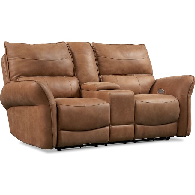 Living Room Furniture - Aspen Dual-Power Reclining Loveseat