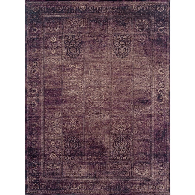 Rugs - Flat Woven Area Rug - Purple