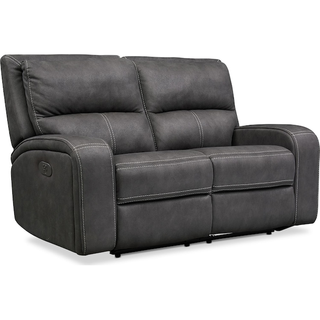 Living Room Furniture - Burke Dual-Power Reclining Loveseat