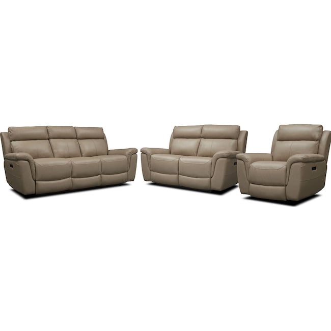 Living Room Furniture - Brooklyn Dual-Power Reclining Sofa, Loveseat, and Recliner