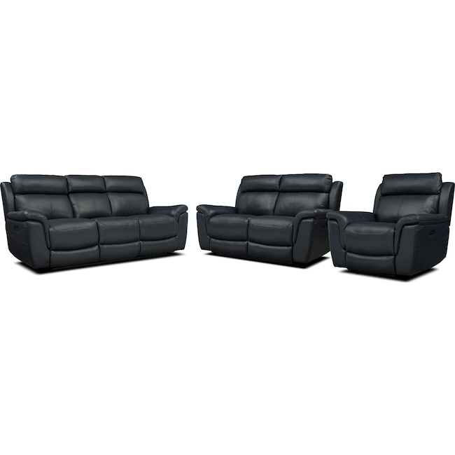 Living Room Furniture - Brooklyn Dual-Power Reclining Sofa, Loveseat, and Recliner