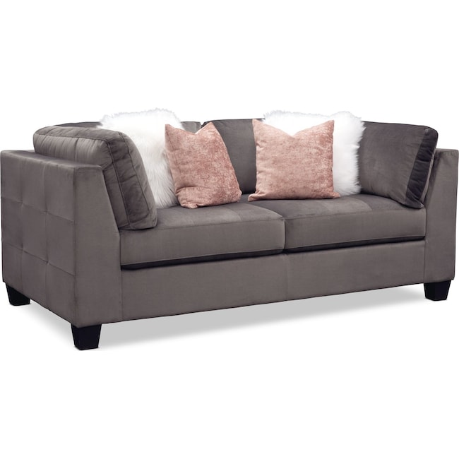 Living Room Furniture - Mackenzie Loveseat - Gray