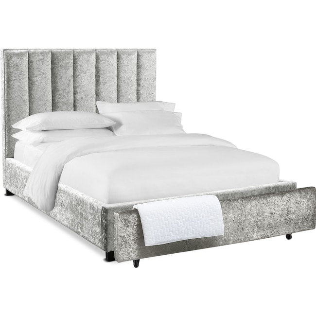 Bedroom Furniture - Kiera Upholstered Channel Storage Bed