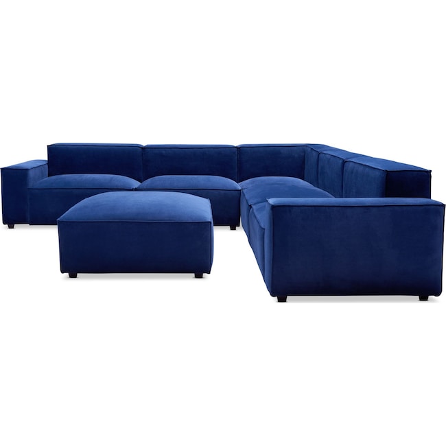 Living Room Furniture - Bobby Berk Olafur 5-Piece Sectional with Ottoman