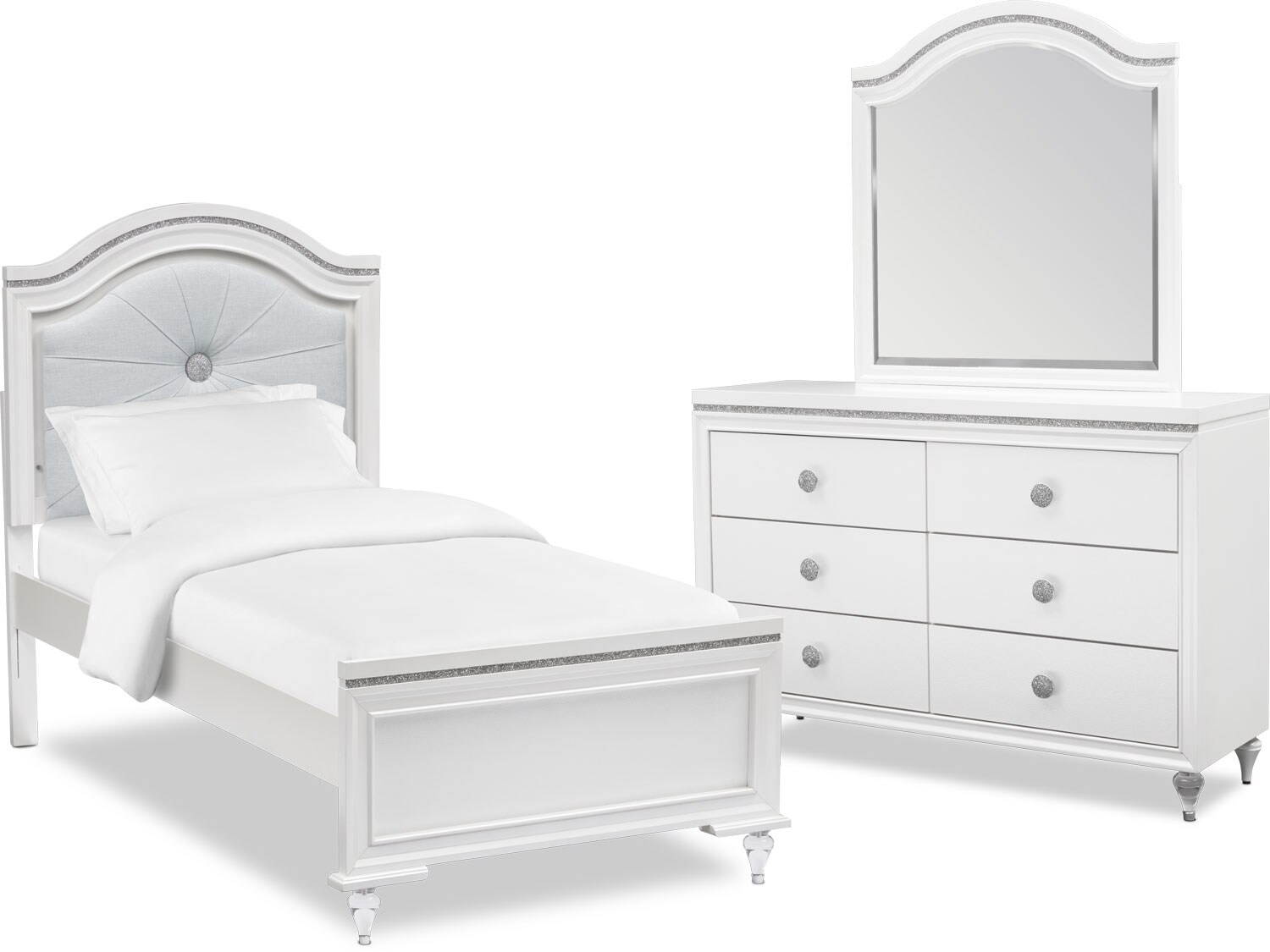 Sophia 5 Piece Bedroom Set With Dresser And Mirror American