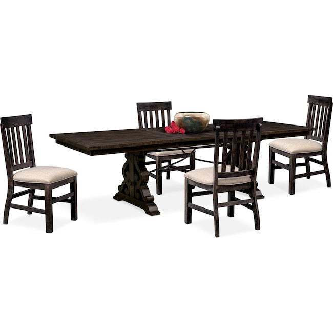 Dining Room Furniture - Charthouse Rectangular Dining Table and 4 Side Chairs