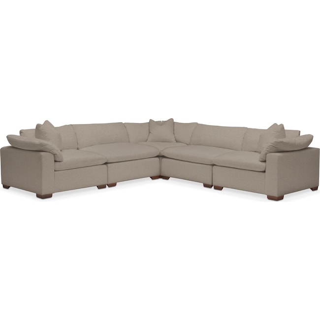 Living Room Furniture - Plush Performance 5-Piece Sectional
