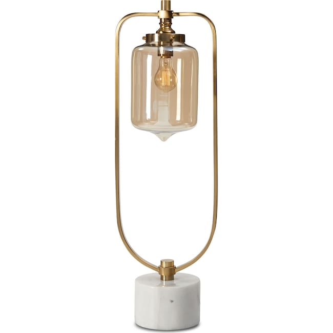 Home Accessories - Brushed Brass Loop Table Lamp