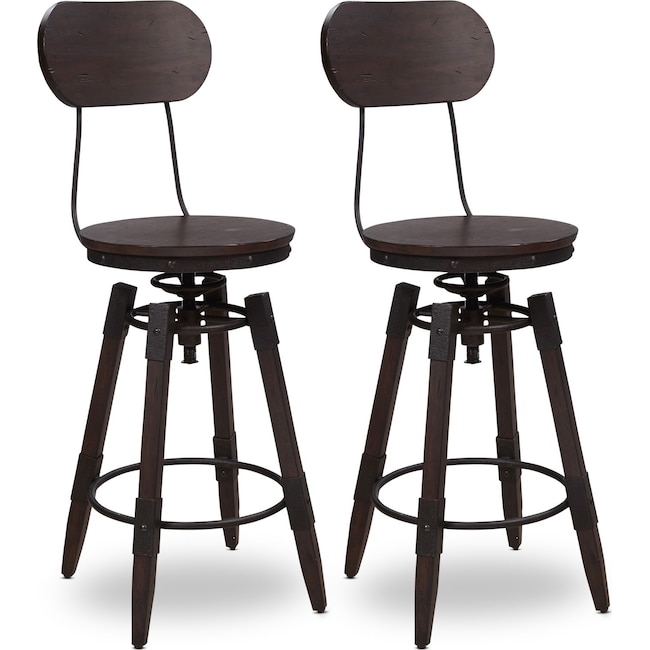 Dining Room Furniture - Archer Set of 2 Swivel Bar Stools