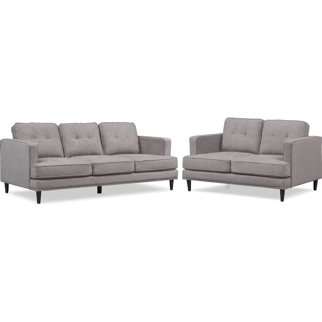 Living Room Furniture - Parker Sofa and Loveseat Set