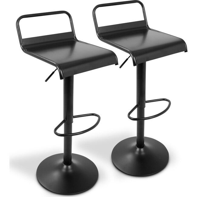 Dining Room Furniture - Duran Set of 2 Adjustable Swivel Bar Stools